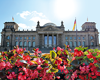 BIG Begonien vor dem deutschen Bundestag in Berlin